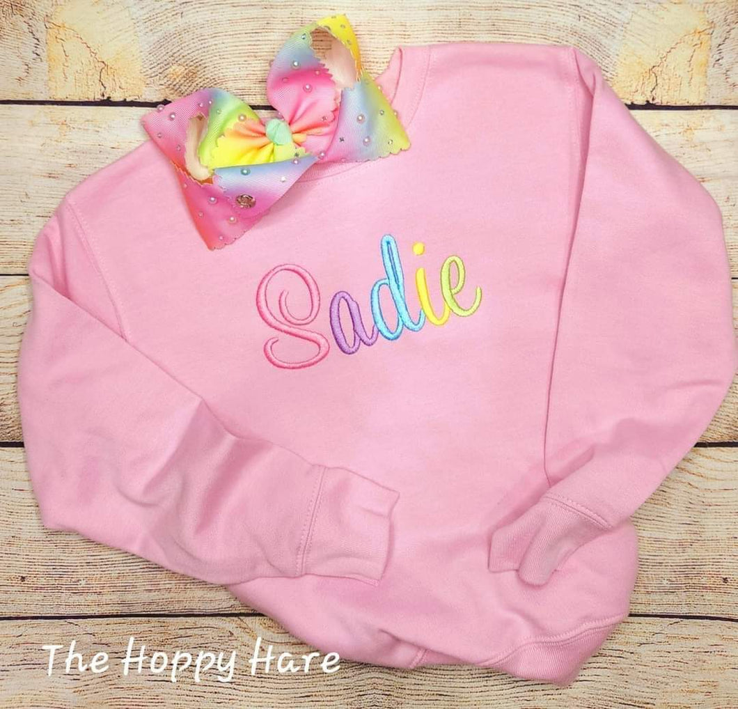 Rainbow Name Sweatshirt