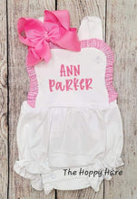 Load image into Gallery viewer, Ruffle Sunsuit with Name
